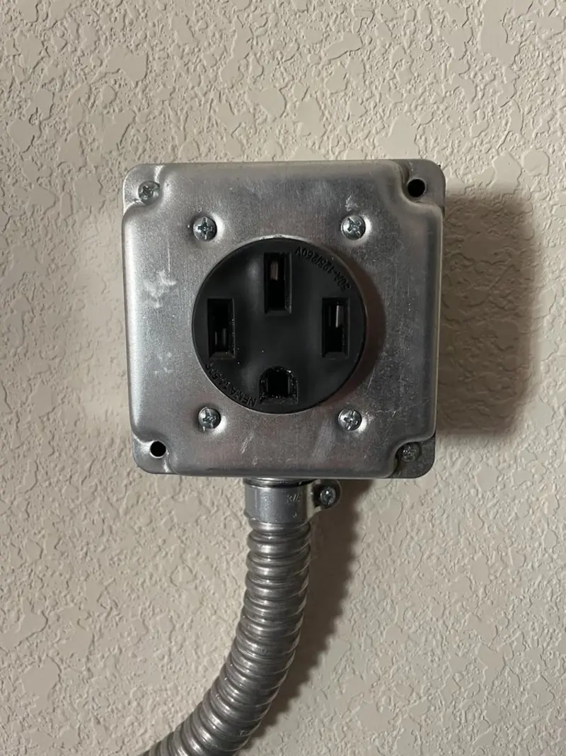 NEMA 14-50 outlet installed for Smart Home Electrical in Tarrant